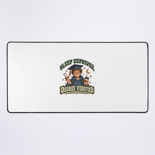 Item preview, Sleep Deprived Degree Verified – Funny College Student T-Shirt designed and sold by Print-Mingle01.