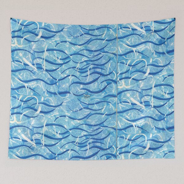Item preview, blue waves 1 designed and sold by arbypoorab.