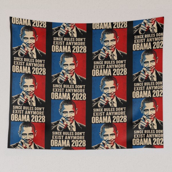 Item preview, Obama 2028 Since Rules Don't Exist Anymore Political Satire designed and sold by OddPopARt.