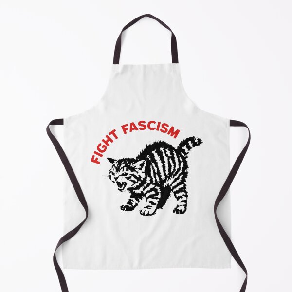 Item preview, Fight Fascism Angry Cat Political Activist Statement designed and sold by Glow-Paw-Studio.