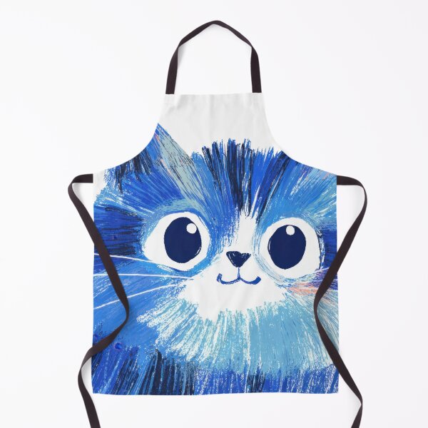 Item preview, Cute blue cartoon cat illustration designed and sold by anytka.