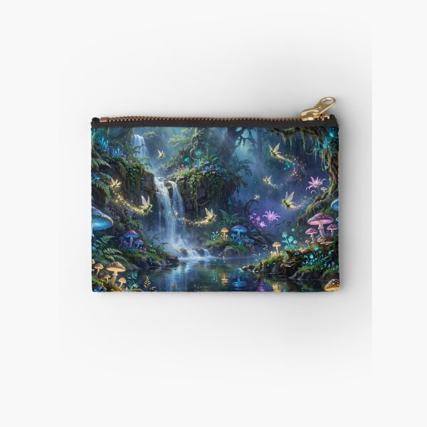 Item preview, Whispers of the Enchanted Falls – Magical Fairy Forest designed and sold by DreamyWallVibes.