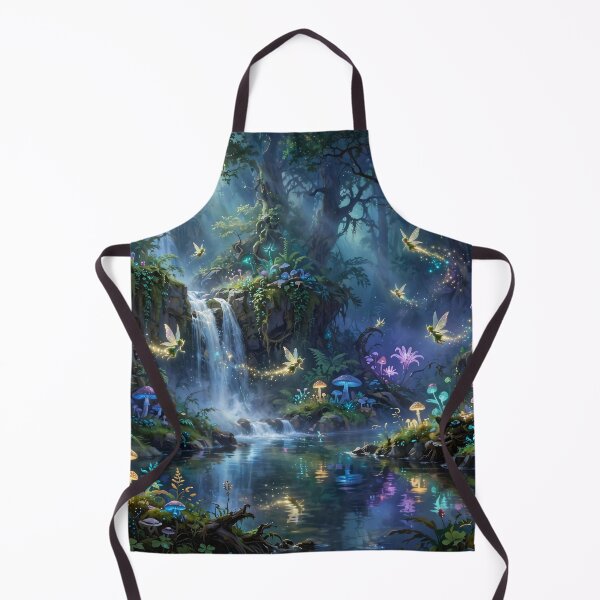 Item preview, Whispers of the Enchanted Falls – Magical Fairy Forest designed and sold by DreamyWallVibes.
