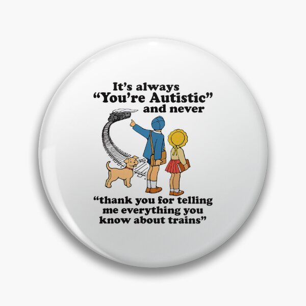 Item preview, Autistic Train Enthusiast Quote Cartoon Neurodivergent Humor designed and sold by OddPopARt.