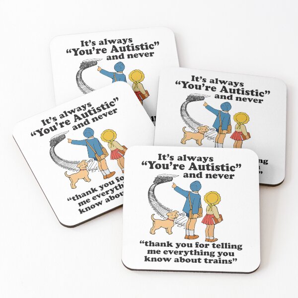 Item preview, Autistic Train Enthusiast Quote Cartoon Neurodivergent Humor designed and sold by OddPopARt.