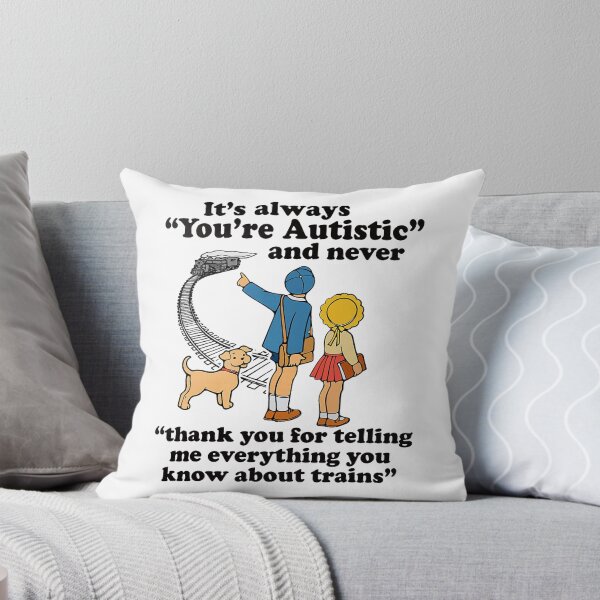 Item preview, Autistic Train Enthusiast Quote Cartoon Neurodivergent Humor designed and sold by OddPopARt.