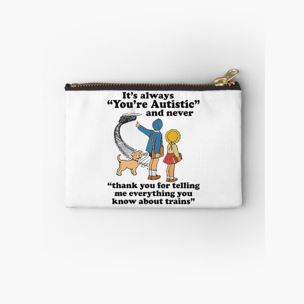 Item preview, Autistic Train Enthusiast Quote Cartoon Neurodivergent Humor designed and sold by OddPopARt.