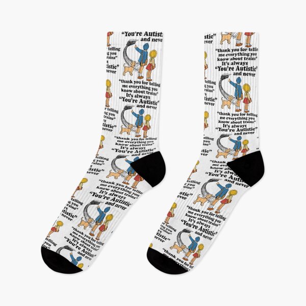 Item preview, Autistic Train Enthusiast Quote Cartoon Neurodivergent Humor designed and sold by OddPopARt.