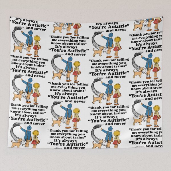 Item preview, Autistic Train Enthusiast Quote Cartoon Neurodivergent Humor designed and sold by OddPopARt.