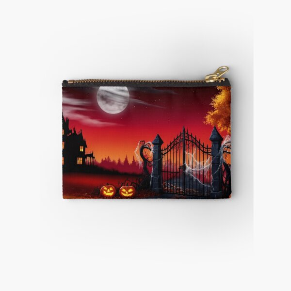 Item preview, Haunted Castle Full Moon Spooky Halloween Gate Pumpkin Night Art designed and sold by stormk10.