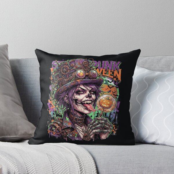 Item preview, Halloween Steampunk Zombie Lollipop Pumpkin Witch designed and sold by Voodoo Store Paranormal Collections.