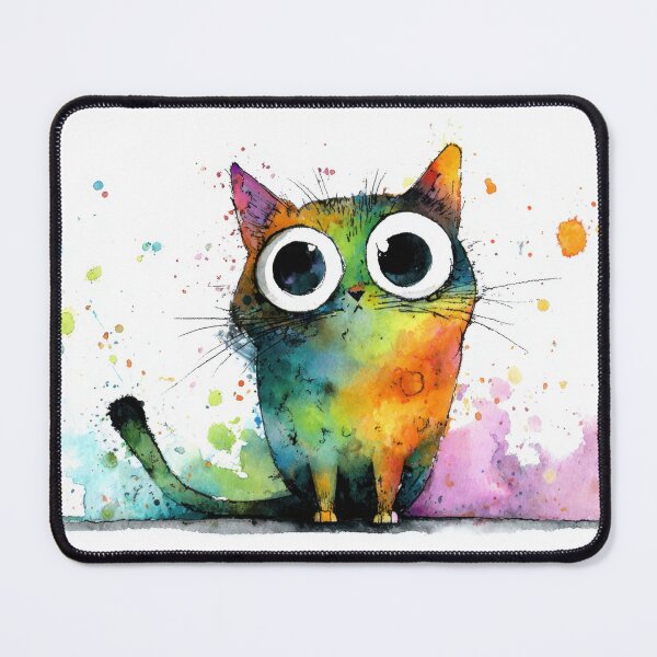 Item preview, Colorful cat illustration with art designed and sold by anytka.