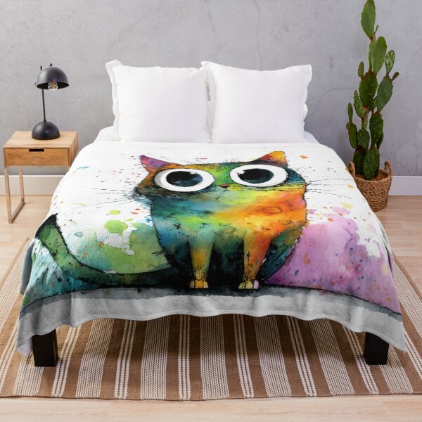 Item preview, Colorful cat illustration with art designed and sold by anytka.