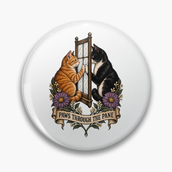 Item preview, Paws Through The Pane Rainy Cats Art designed and sold by Old's Cool Cat Studio.
