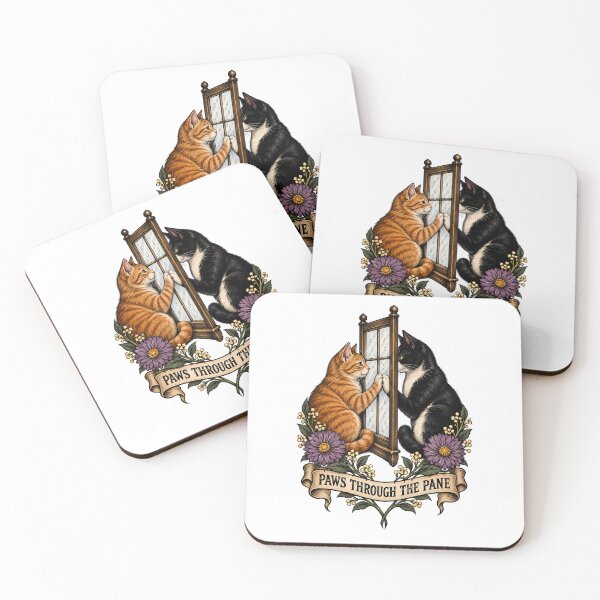 Item preview, Paws Through The Pane Rainy Cats Art designed and sold by Old's Cool Cat Studio.