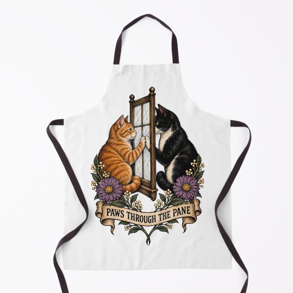 Item preview, Paws Through The Pane Rainy Cats Art designed and sold by Old's Cool Cat Studio.
