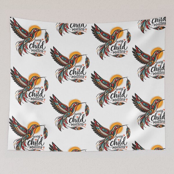 Item preview, Every Child Matters Hummingbird Indigenous Awareness Symbol designed and sold by OddPopARt.