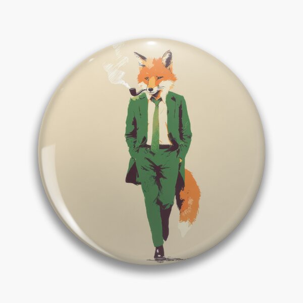 Item preview, Fox in a suit walking with a pipe designed and sold by anytka.
