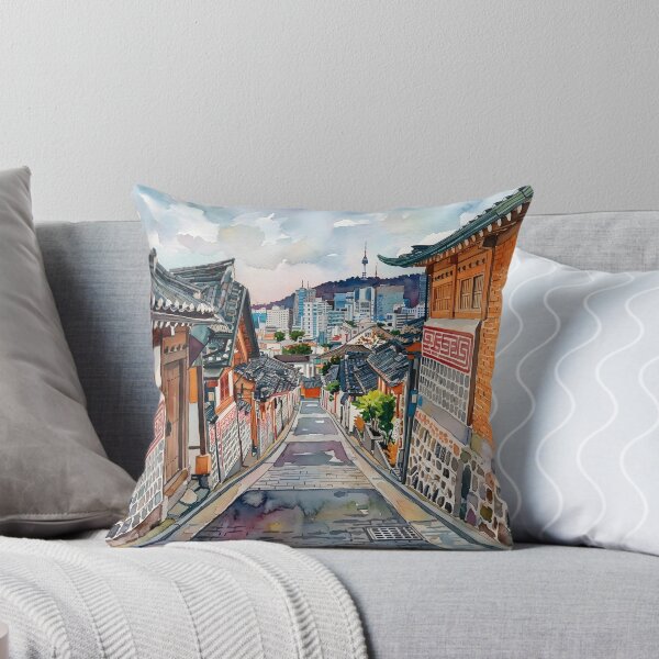 Item preview, Bukchon Hanok Village Seoul Travel Poster – South Korea designed and sold by POSTERIOCREW.