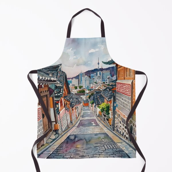 Item preview, Bukchon Hanok Village Seoul Travel Poster – South Korea designed and sold by POSTERIOCREW.