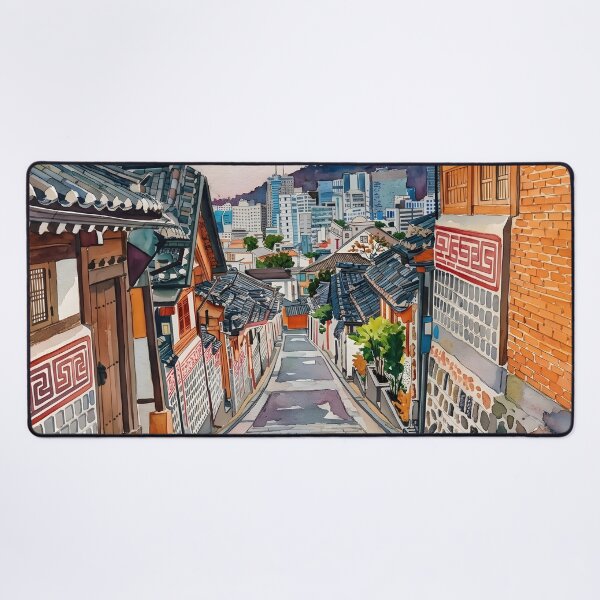 Item preview, Bukchon Hanok Village Seoul Travel Poster – South Korea designed and sold by POSTERIOCREW.
