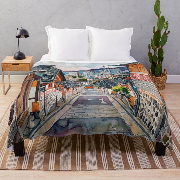 Item preview, Bukchon Hanok Village Seoul Travel Poster – South Korea designed and sold by POSTERIOCREW.