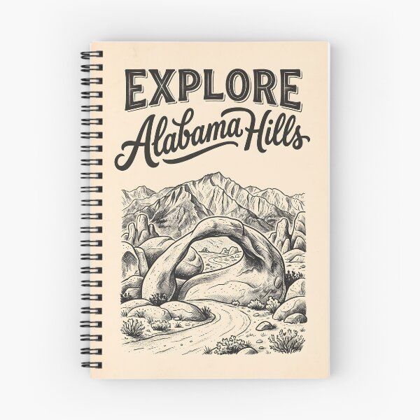 Item preview, Explore Alabama Hills California Vintage Travel Poster designed and sold by Wild Places Paper Co..