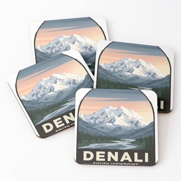 Item preview, Denali State Park Alaska Vintage Travel Badge Sticker designed and sold by DetourDgn.
