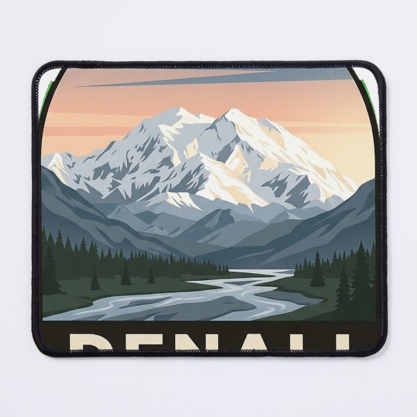 Item preview, Denali State Park Alaska Vintage Travel Badge Sticker designed and sold by DetourDgn.