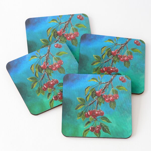Item preview, Red Cherries at Summer Dawn designed and sold by Alfred Fox Art.