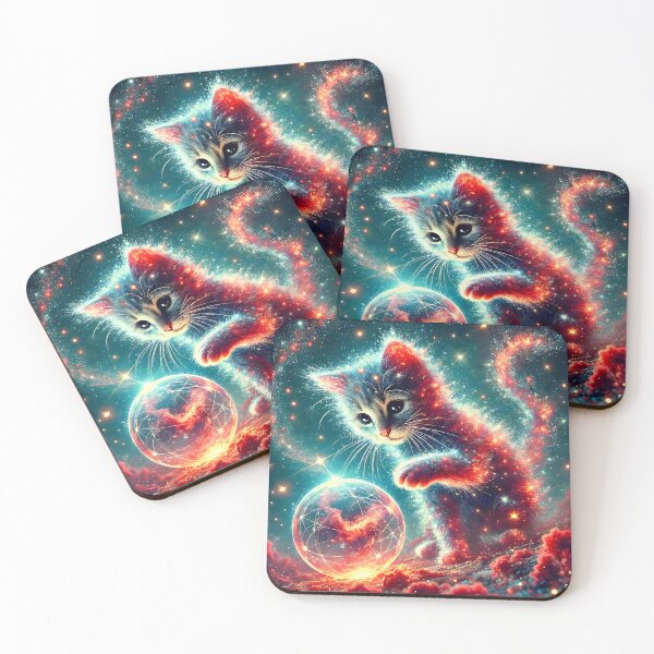 Item preview, Kitten Playing with the Universe, Ai Generated Art  designed and sold by ACC .