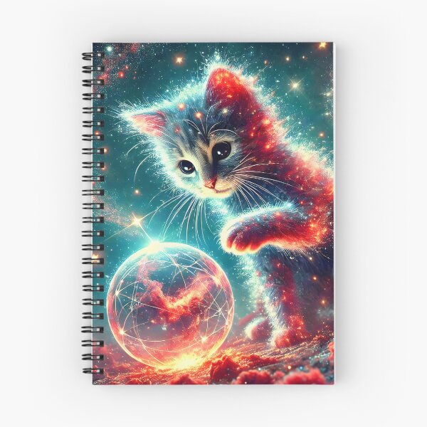 Item preview, Kitten Playing with the Universe, Ai Generated Art  designed and sold by ACC .