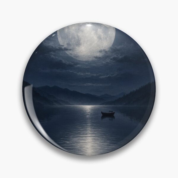 Item preview, Moon Path — Full Moon Over Still Water designed and sold by HikariKageArt.