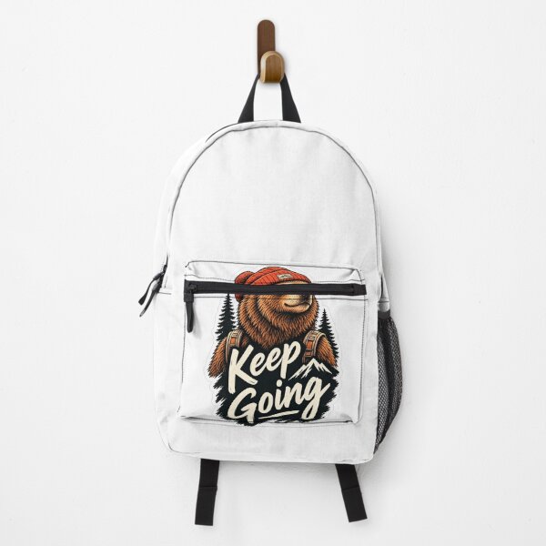 Item preview, Keep Going Cool Hiking Bear - Outdoor Adventure & Travel Quote designed and sold by Venloomzy.
