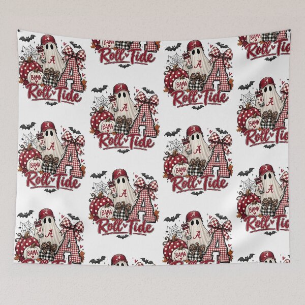 Item preview, Roll Tide Halloween Ghost Alabama Football Fall designed and sold by Mind-Drift.
