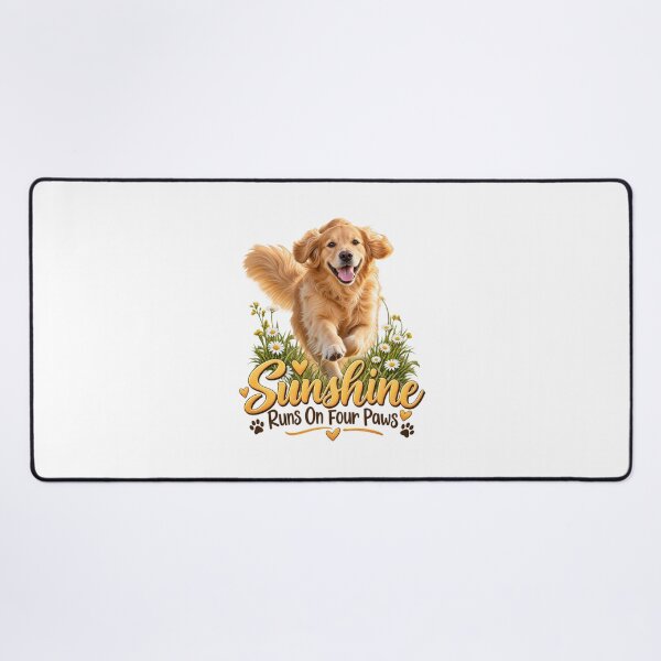 Item preview, Golden Retriever Sunshine Runs On Four Paws designed and sold by Prince Tripathi .