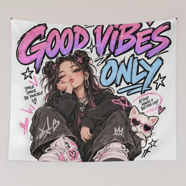 Item preview, Good Vibes Only — K-Pop Street Dream designed and sold by Zskmind.