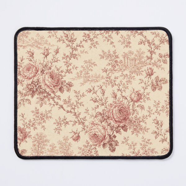 Item preview, Antique Rose Toile Vintage Cottage Pattern designed and sold by FairyArtCottage.