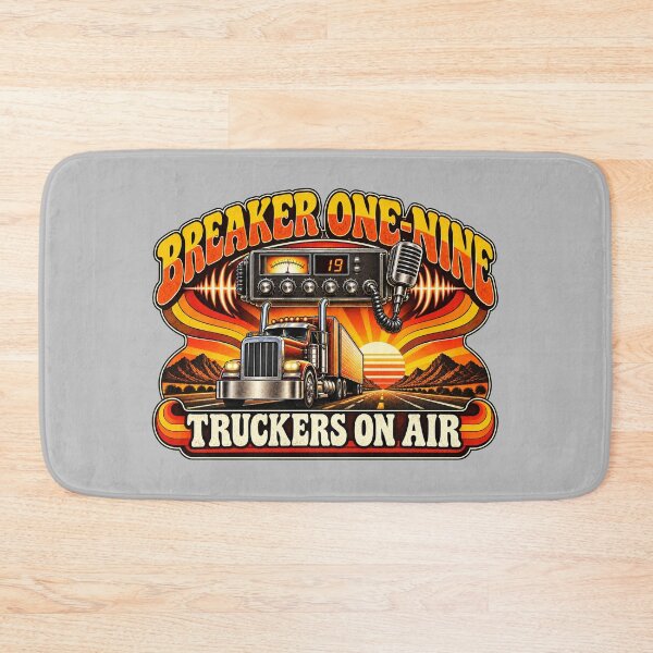 Item preview, Breaker One-Nine Truckers On Air - Retro CB Radio Semi Truck Sunset Art designed and sold by NomadForge.