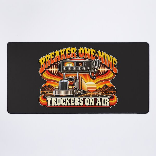 Item preview, Breaker One-Nine Truckers On Air - Retro CB Radio Semi Truck Sunset Art designed and sold by NomadForge.