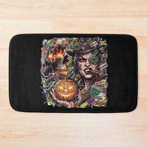 Item preview, Halloween Cyberpunk Witch Cigar Pumpkin Skull designed and sold by Voodoo Store Paranormal Collections.