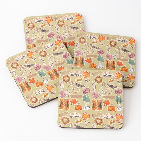 Item preview, Hello Autumn Watercolor Fall Collage designed and sold by Seven-crafts-.