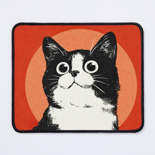 Item preview, Art of a cat with a red background designed and sold by anytka.