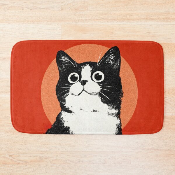 Item preview, Art of a cat with a red background designed and sold by anytka.