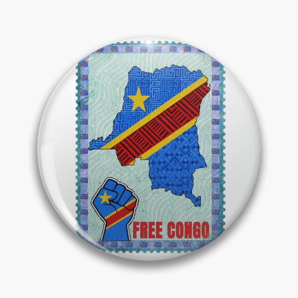 Artikelvorschau, Kostenlose Vintage-Briefmarke aus dem Kongo – Karte der Demokratischen Republik Kongo in kongolesischer Textilkunst entworfen und verkauft von Youngkev-arts.