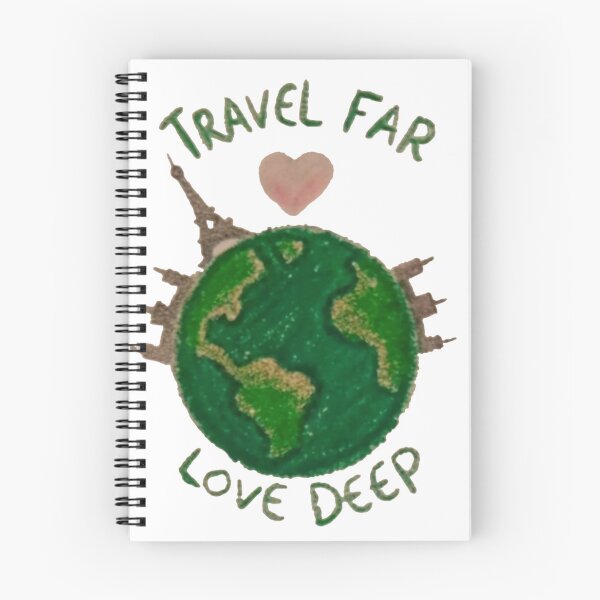 Artikelvorschau, Reise weit, liebe tief, Globus-Illustration entworfen und verkauft von hergax.