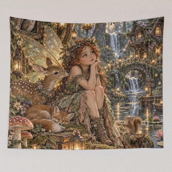 Item preview, Elowen Faye Enchanted Forest Fairy designed and sold by FairyArtCottage.