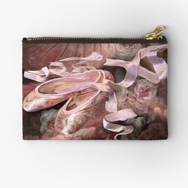 Rose Ballet Shoes Zipper Pouch