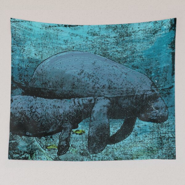 Item preview, A Manatee and Her Calf designed and sold by ElvisSantanaArt.