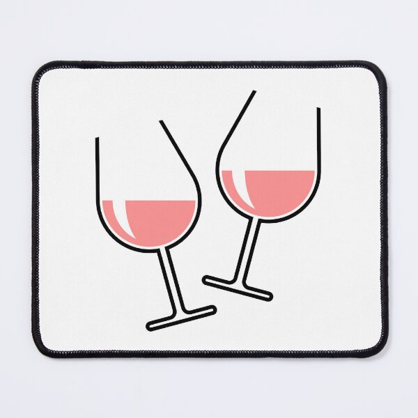 Item preview, 2 Toasting Rosé Wine Glasses (Bulbous / Open) designed and sold by MrFaulbaum.
